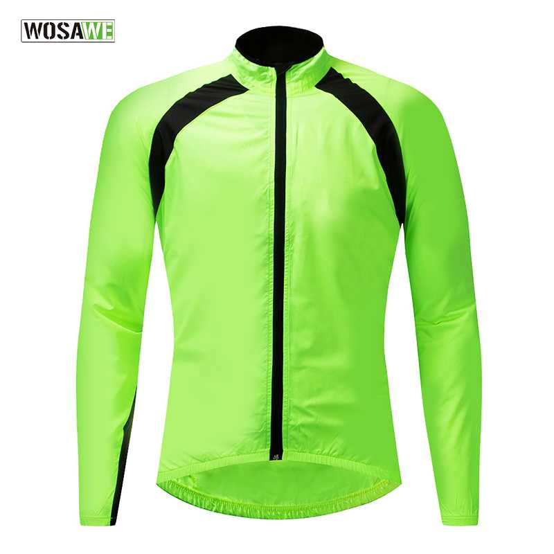 

Cycling Shirts & Tops Windproof Cycle Jersey MTB Shirt Water Repellent Rain Coat Raincoat Wind Windcoat Bicycle Jacket Quick Dry Road Bike, Green