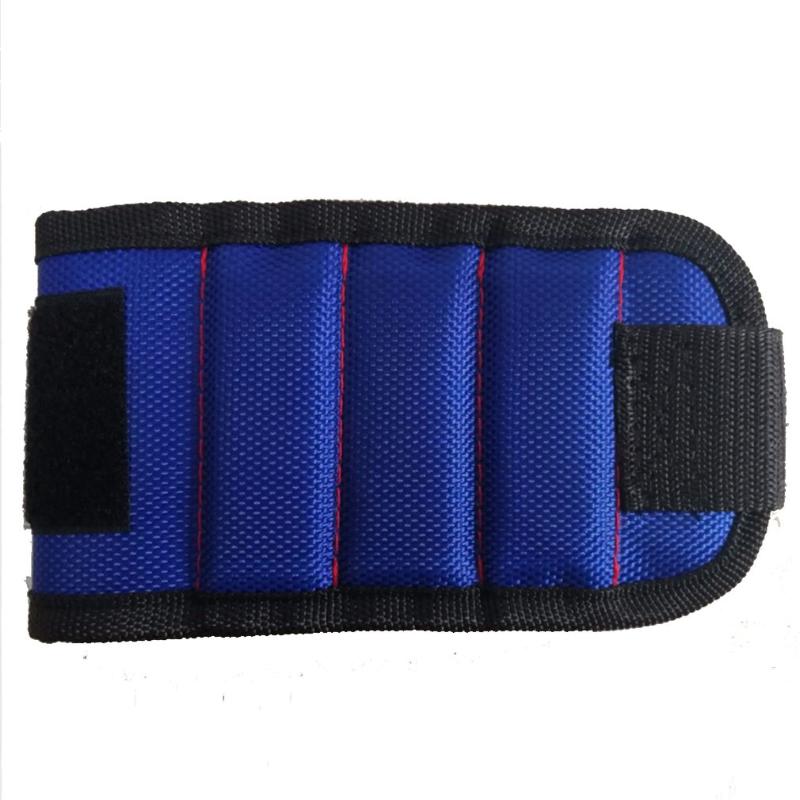 

5 Row Super Magnetic Wristbands Holding Tools Wrist Strap Pickup Repair Tools Wrist Storage Tool Bag 680D oxford polyester