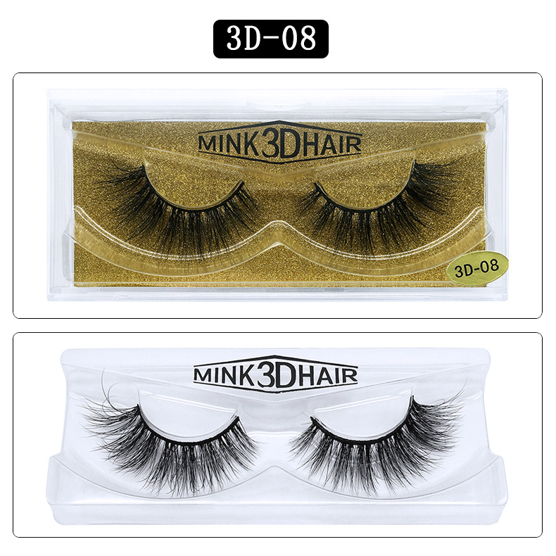 3D Mink lashes natural long hand made false eyelashes reusable real min fur hair soft & vivid easy to wear 25 models DHL Free-image-488853004
