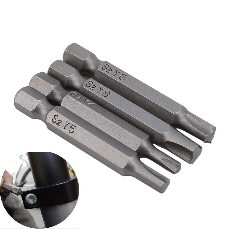 

4Pcs 50mm Square S2 Trident Bit Screwdriver Bit Set Tools Repair Screwdrivers Kit Hex Shank Drill For Power Hand Tools