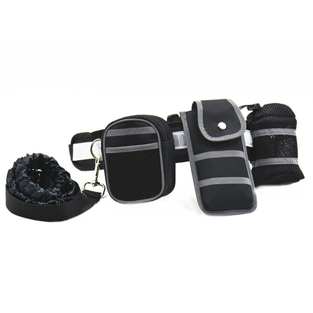 

elastic pet dog puppy running jogging walking strap leash harness set