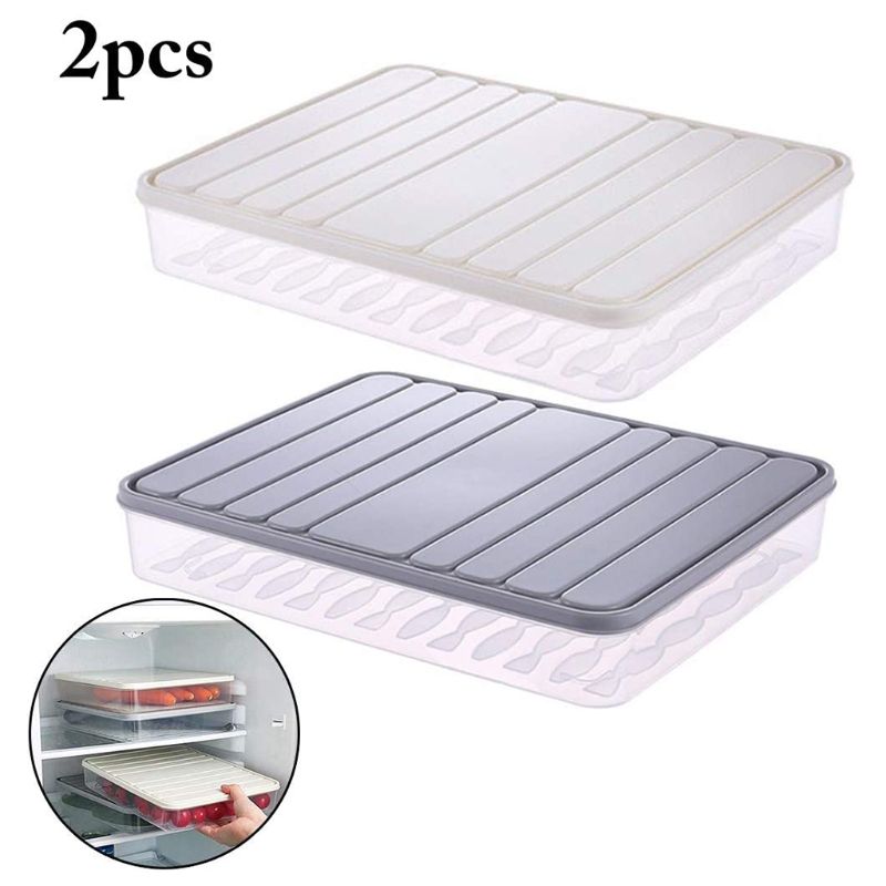 

2PCS Container Large Capacity Freezer Container Storage Reusable Box