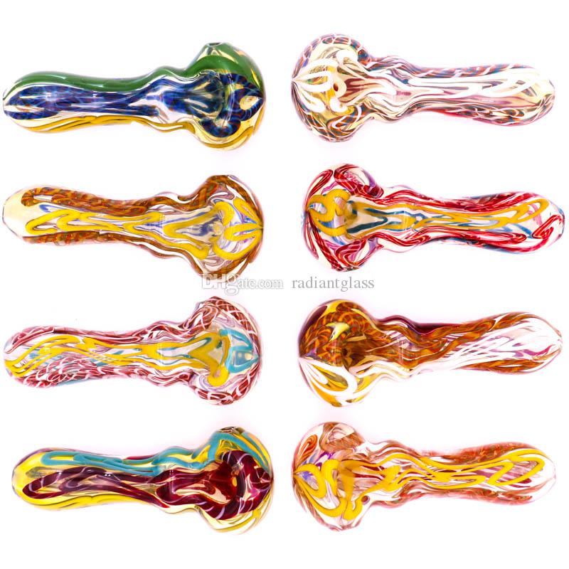 

Wholesale Glass smoking pipe MANUFACTURE hand pipes,spoon pipe amazing heady glass 4" 80g best quality free shipping