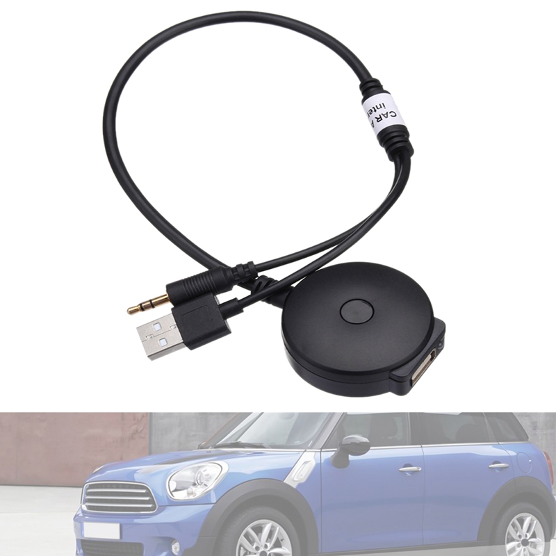 

Car Wireless Bluetooth Audio AUX and USB Music Adapter Cable for Mini Cooper