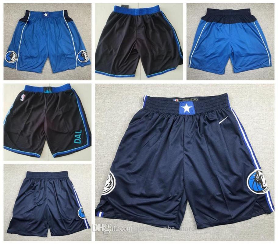

2020 Vancouver Dallas Mavericks 77 Doncic 41 Nowitzki 5 Kidd City Vintage Edition Breathable Pants Sweatpants Classic Shorts, Black;red