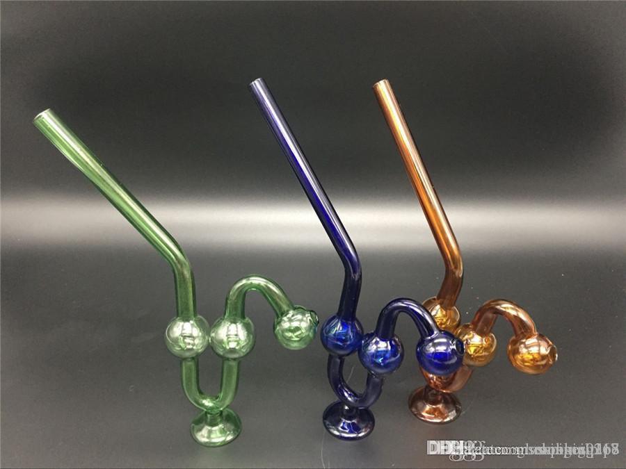 

new snake oil burner pipe thick colorful pyrex glass water pipe cheap hand smoking pipes curve oil burner bongs