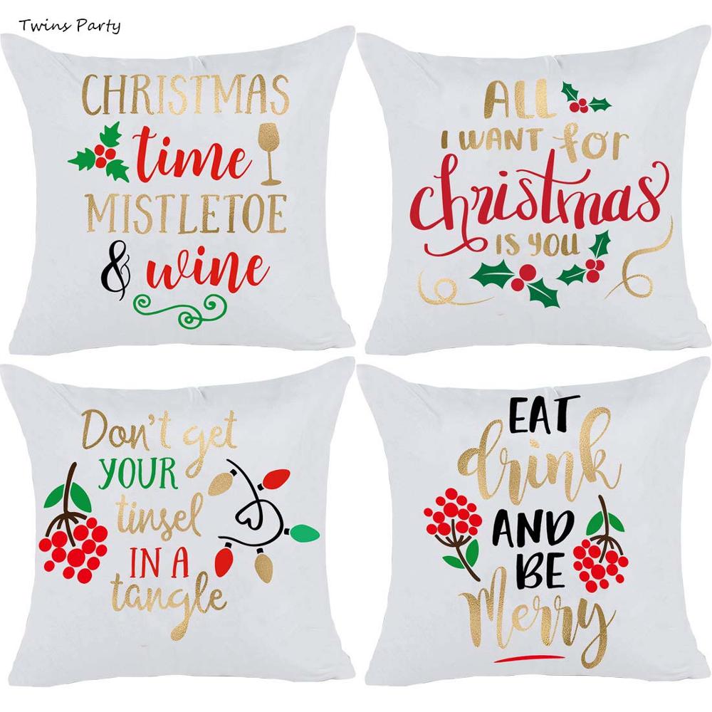 

Twins 45*45cm Bronzing Flannelette Christmas Pillowcase Cushion Cover Decorative Cushion Pillow Cover Gold Throw Pillow Covers