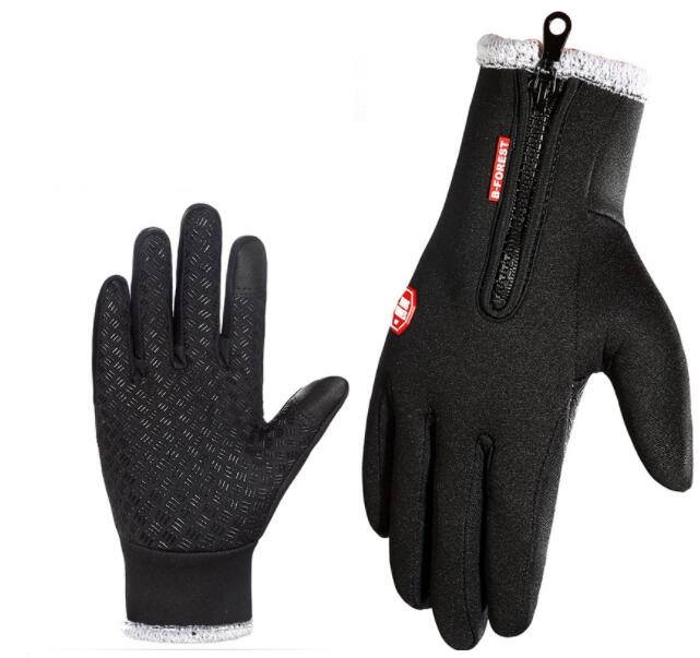 

Hot Touch screen gloves cold proof men women Sport Gloves fleece thickened Winter outdoor riding ski warm waterproof Training yakuda fitness, Fourth generation - black honeycomb