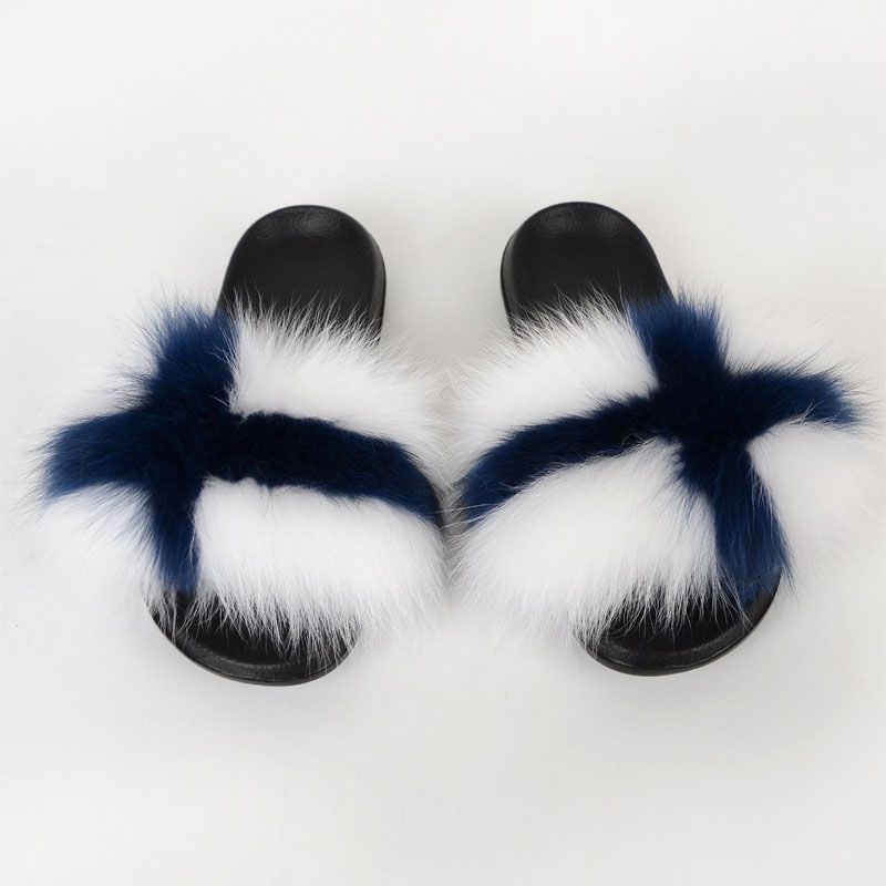 

100% Women's Fur Slippers Self-adhesive Tape Can Replace Multiple Fur Slippers Oversized Furry Shoes Fashionable Home Shoes