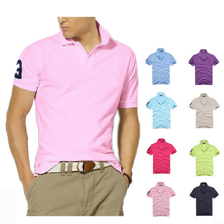 

Summer High quality cotton Tshirt polo men ralph mens Tshirt business mens designer polo shirt embroidered lapel polo shirt Free shipping, Fruit green