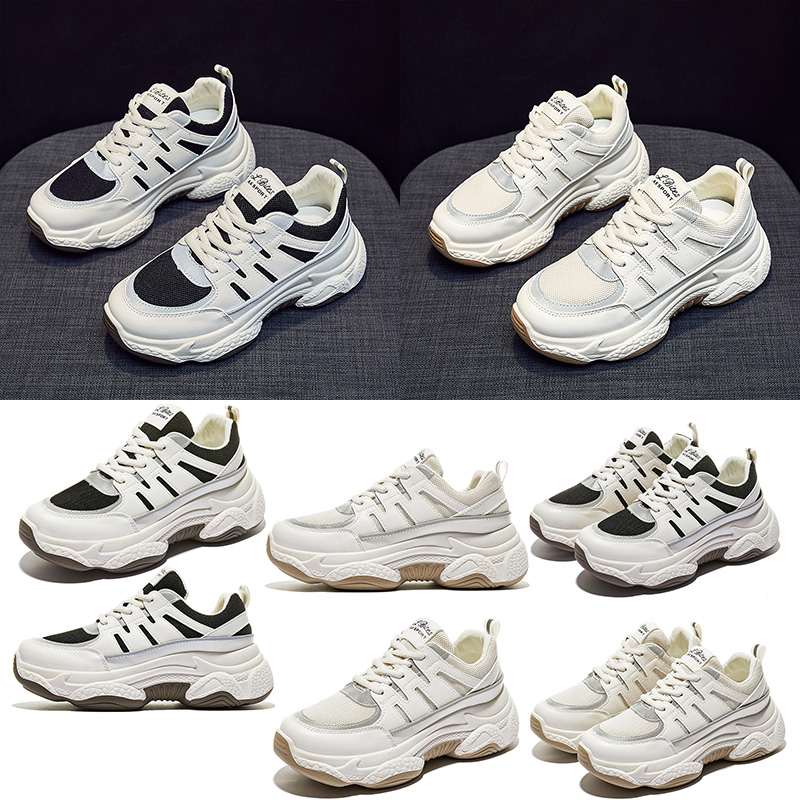 

breathable comfortable style for women old dad shoes triple white black fashion trainer sports designer sneakers 35-40, C2