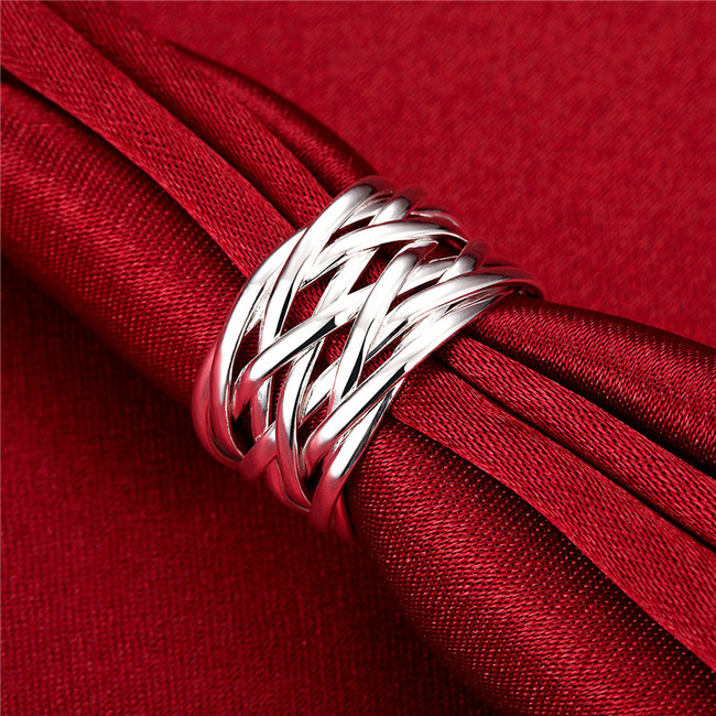 

Network popular European and American fashion mesh with 925 Silver plate Ring,DSSR022 can mix order 10 pieces a lot