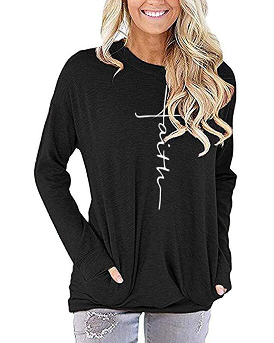 women's faith hoodie sweatshirt