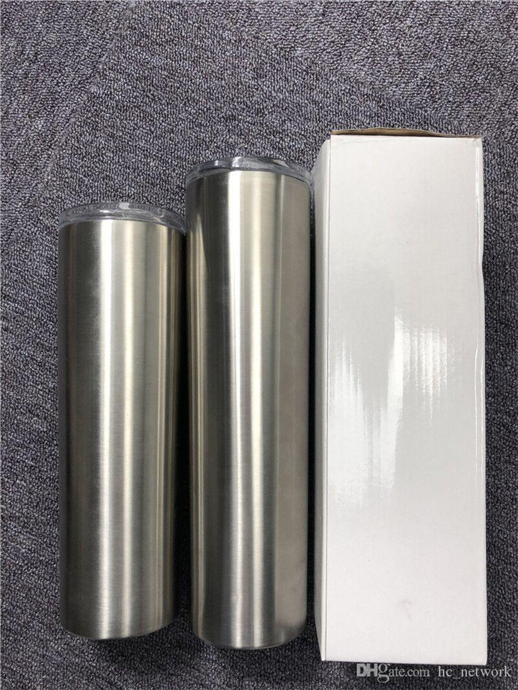 

30oz Skinny Tumbler With Lids and Straws 30oz Skinny Cup Double Wall Insulated Stainless Steel Straight Cup Quickily Delivery, Stainless steel color