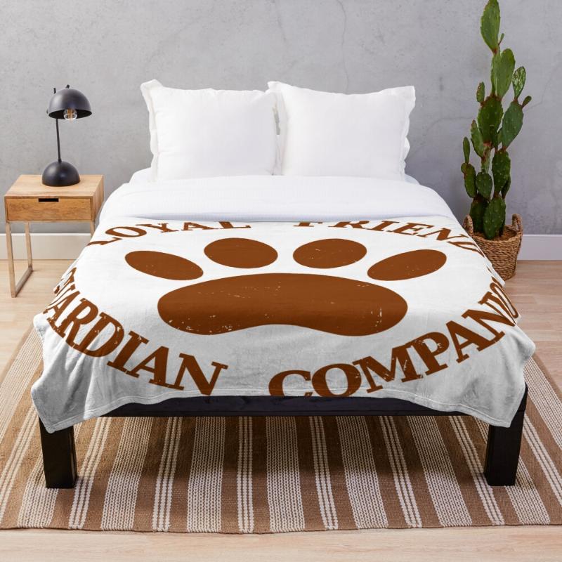 

Soft Blanket for Bed Sherpa Flannel Fleece Blanket Home Travel Sofa Soft Throw Dog Loyal Friend