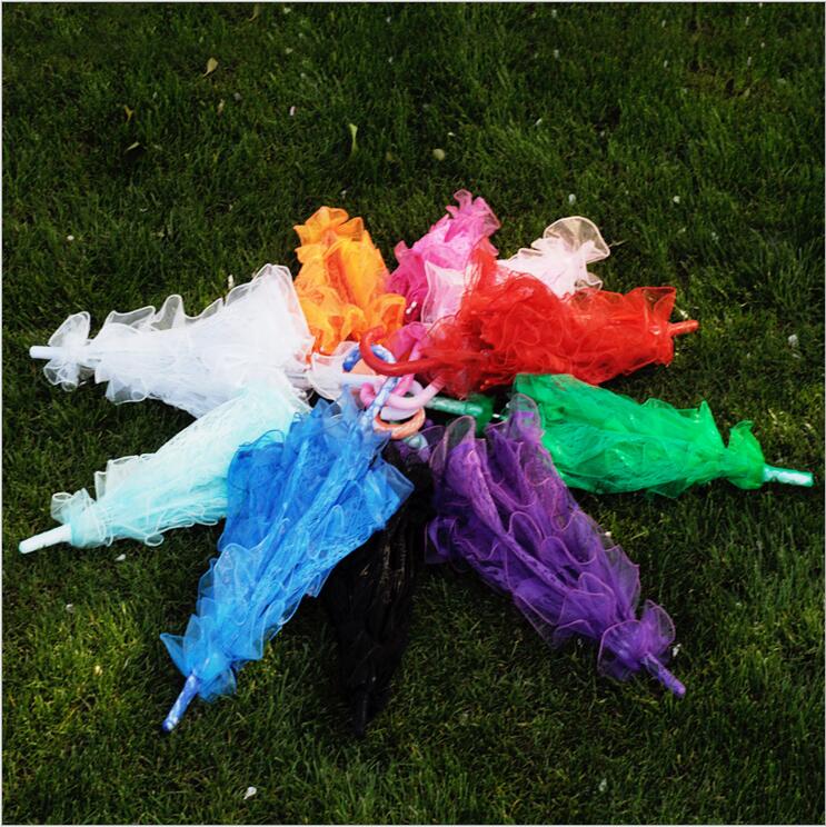 

Bridal Lace Umbrella 1 Size Elegant Wedding Parasol Lace Craft Umbrella For Show Party Decoration Dance Photo Props 11 Colors CCFYZ172, Customize