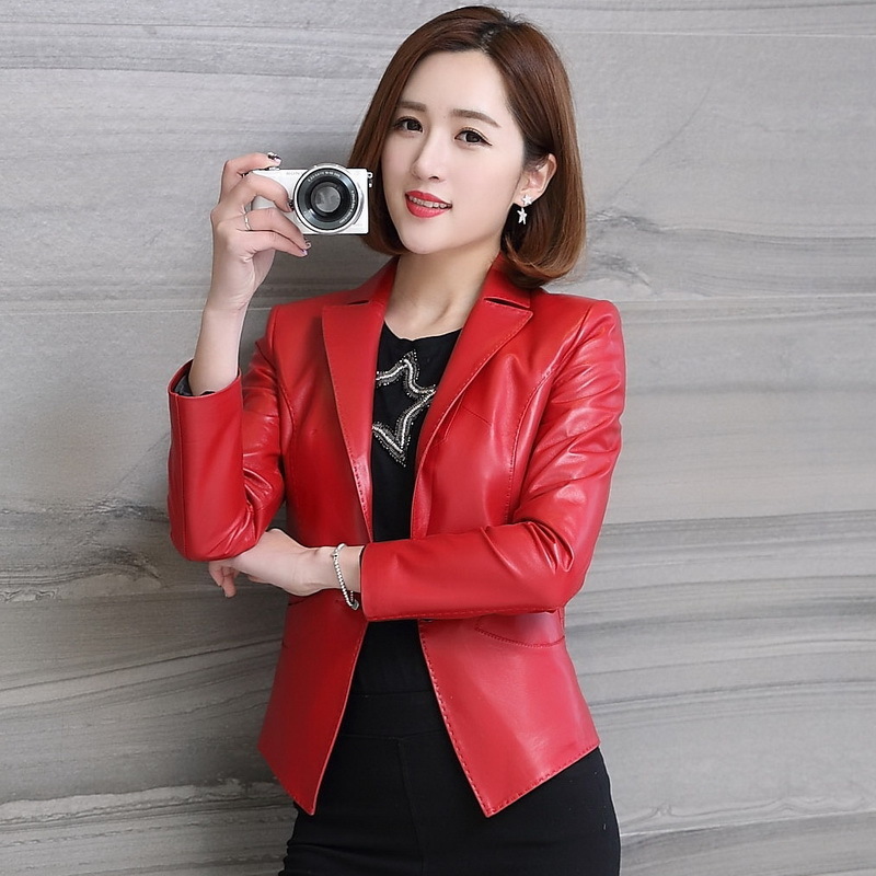 

Real 100% Sheepskin Coat Female Korean Bomber Jackets 2020 Spring Autumn Jacket Women Genuine Leather Jacket 4xl MY3517, Black