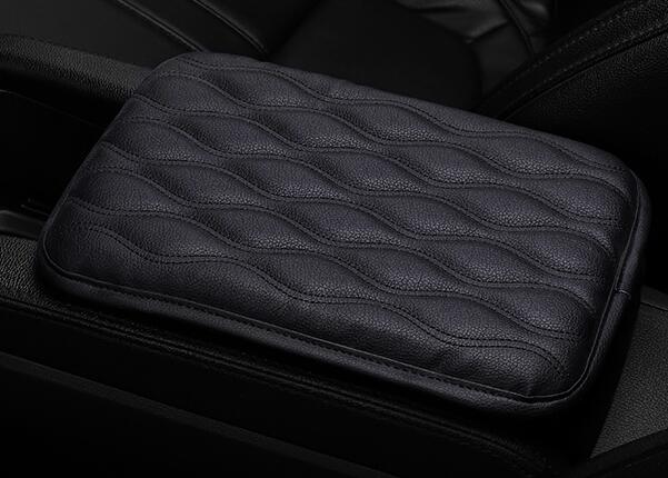 

Leather Car Armrest Pad Covers Universal Center Console Auto Seat Armrests Box Pads Black Armrest Storage Protection Cushion