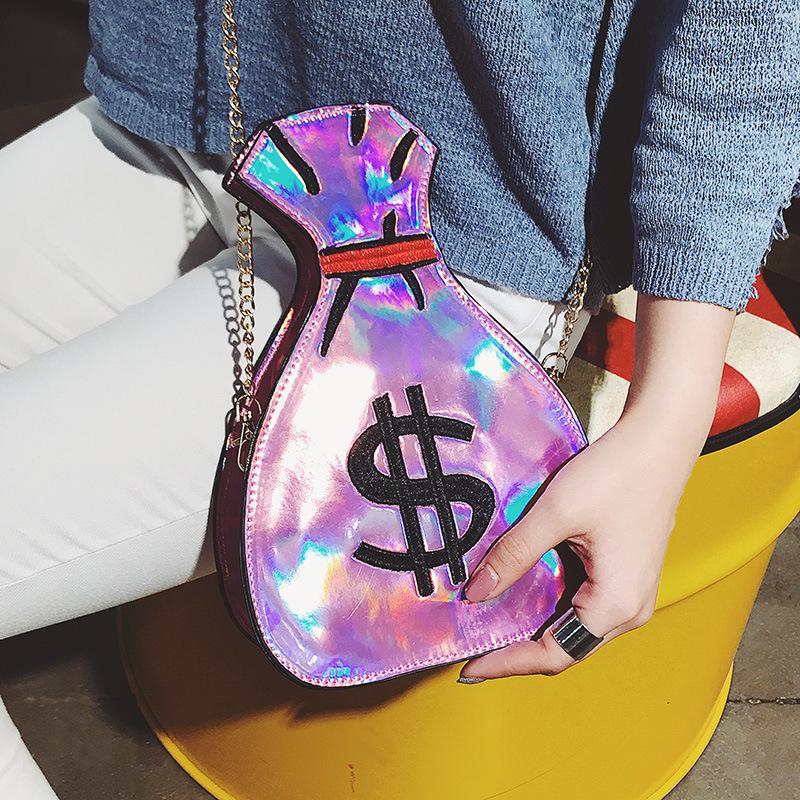 Creative Personality Egg Shape Crossbody Bag White Bag Girl Mobile Phone Storage Bag