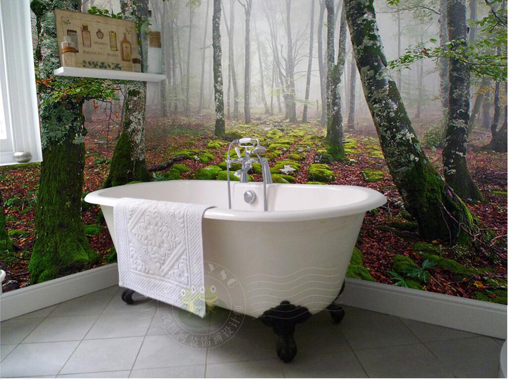 

3d wallpaper custom photo mural landscape Clouds covered moss stone forest landscape landscape bathroom wall murals wallpaper for walls 3 d, Light yellow