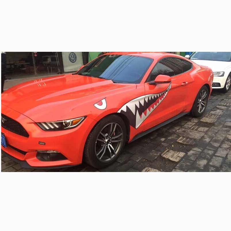 CAR for Shark Mouth Body Stickers Creative Decals Door Side Door Car stickers-image-468682458