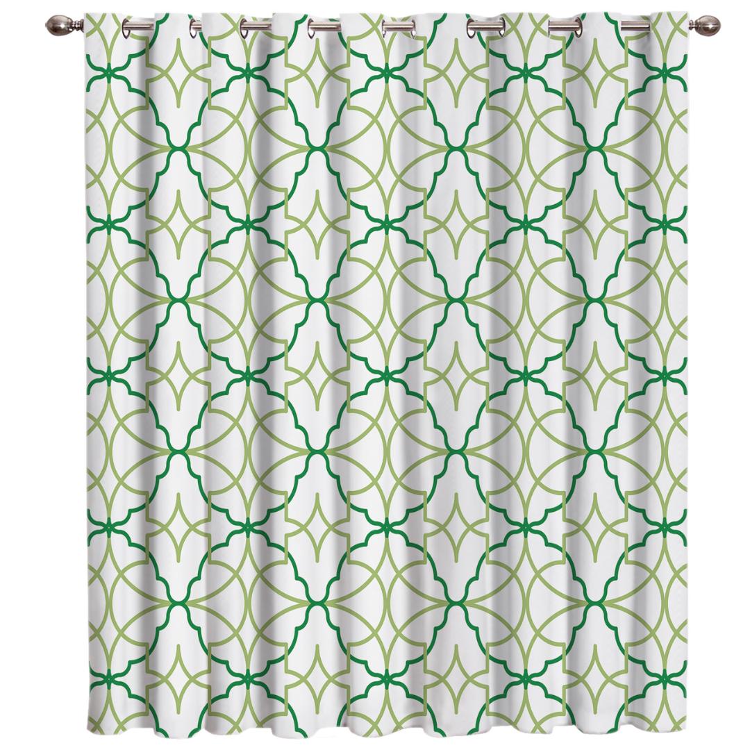 

Geometric Map Morocco Window Curtains Dark Curtains Drapes Kids Window Treatment Sets Party Decoration Outdoor Sheer, As pic