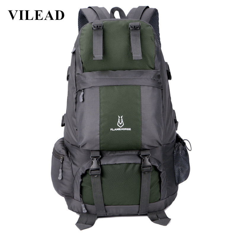 

Vilead 16 Inches Nylon Camping Shoulder Bag Outdoor Waterproof Travel Hiking Backpack Unisex Breathable Adjustable Carrying Bag, Blue backpack