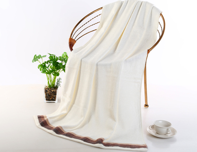 

Soft 100% Bamboo Machine Washable Large Bath Towel 140*70cm Bathroom Towel, White