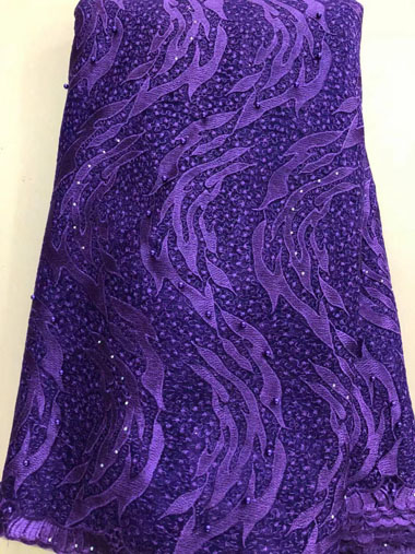 

High Quality Nigerian Lace Fabrics 2020 With beads African French Net Lace Fabric Embroidered Tulle Mesh Fabric SLL3744