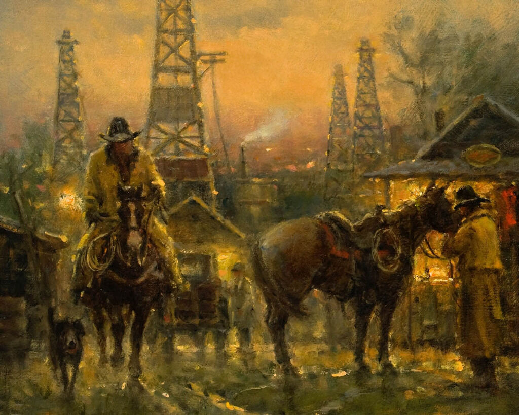 

Cowboy Black Gold Home Decor Handcrafts /HD Print Oil Painting On Canvas Wall Art Canvas Pictures 19