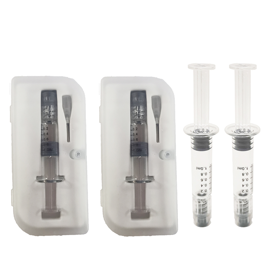 

1ML Luer Lock Glass Syringes with Measurement Mark Injector Vape Pen Oil Filling Thick Oil Cartridges Empty Retail Gift Boxes OEM Packaging