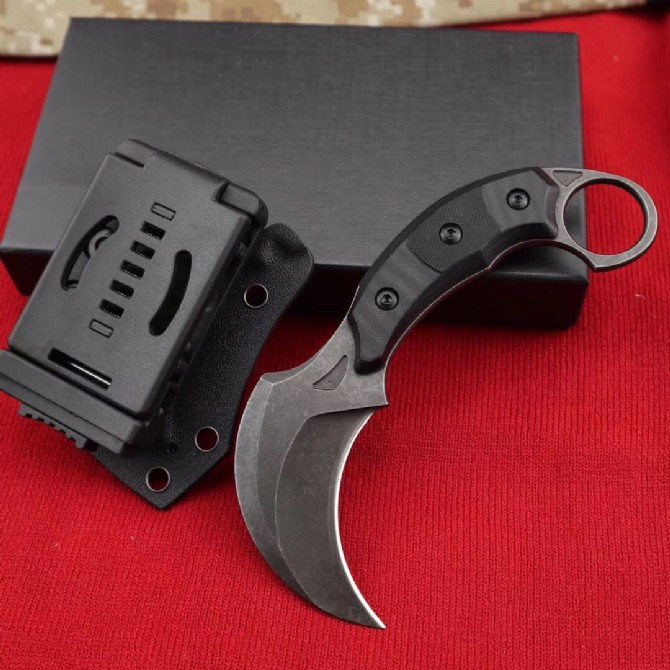 

Iconic fixed karambit claw D2 steel handle straight knife Camping Survival Folding Knife Gift Knife Outdoor Tools xmas gift a2906