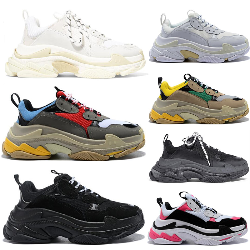 

Running shoes New Platform Triple S sneaker fashion Paris 17FW casual for Men Women Black pink white Mens Womens Sports sneakers size 36-45, # 5