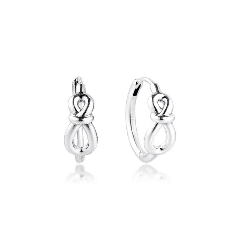 2020 Nouvelle Fête des Mères cadeau Noeud Infini Boucles d'oreilles pour les femmes Argent 925 Boucle d'argent 925 brincos beaux bijoux cadeau po