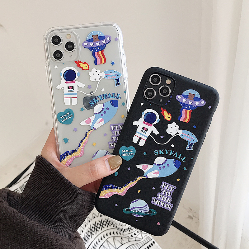 

Hot Trend Status of carton simple transparent silicone phone cover case for iphone 11 Pro Max X XR XS 7 8 plus