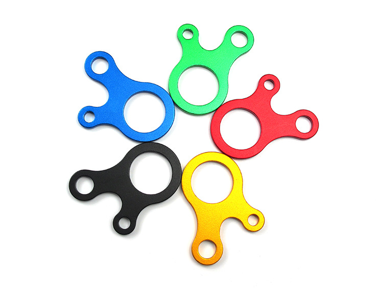 Aluminum alloy outdoor equipment 3 hole type fast knot rope buckle three hole tie rope buckle tent rope knotting tool-image-499386659