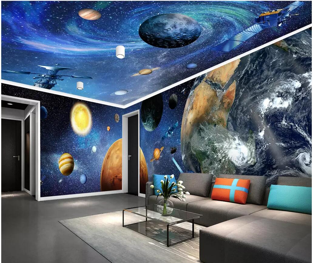 

3d room wallpaer custom mural photo Cosmic Galaxy Earth full house background living room home decor 3d wall murals wallpaper for walls 3 d, Pictures show