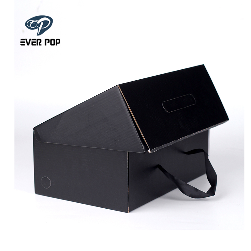

Environmentally Friendly Kraft Paper Gift Box Custom High Quality Packing Box Corrugated Board Portable Rope Wig/Shoe