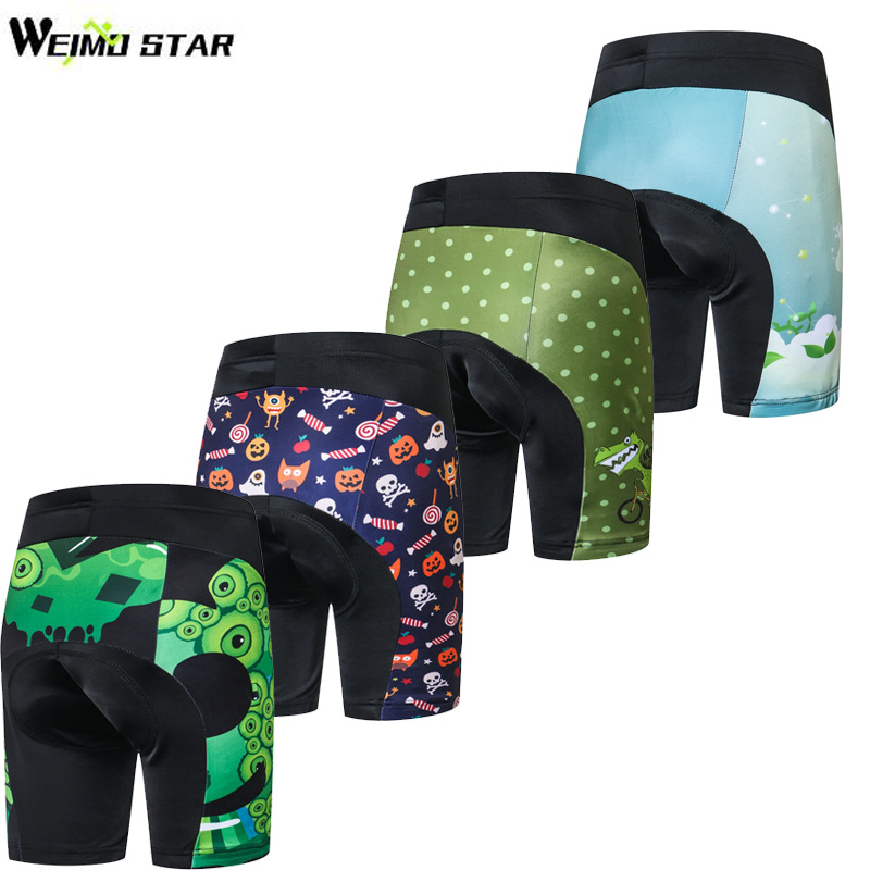 

WEIMOSTAR Boys Girls Lycra Cycling Padded Shorts Kids Bike Bicycle Short Tights Quick Dry Children Bike Breathable Shorts, Cd2013