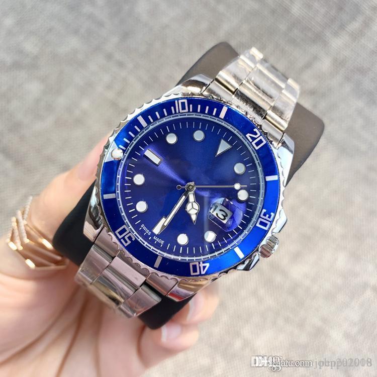 

40mm relogio masculino mens watches date Luxury wristwatch fashion Black Dial With Calendar Bracelet Folding Clasp Master Male Mens Watches, Slivery;brown