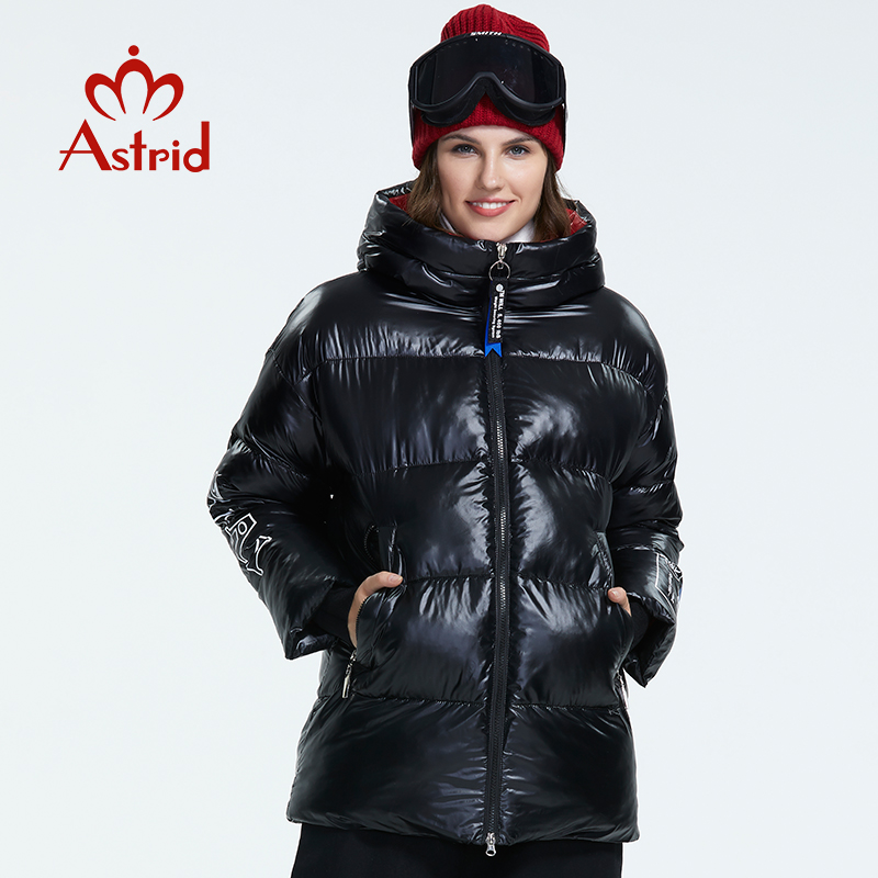 

Astrid 2019 Winter new arrival down jacket women thick cotton loose clothing outerwear high quality fashion women coat AR-3036, 6 black