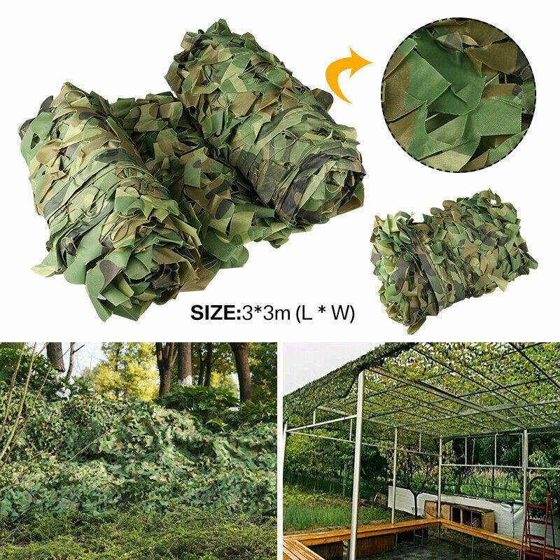 

High-quality Woodland Camouflage Camo Army Net Hide Netting Camping Hunting Shelter
