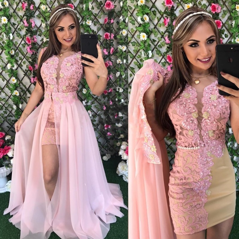 

Two Piece Prom Dresses Gowns Gold Evening Formal Dress 2020 Vestidos De Fiesta De Noche Robe De Soiree Plus Size Long, Lilac