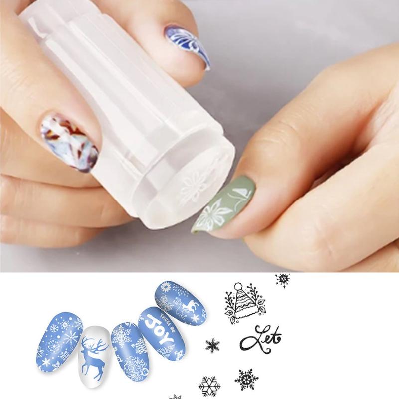 

Nail Art Print Template Christmas Print Plate Steel Square Template Nail Decoration Printing Plate Mould, 03
