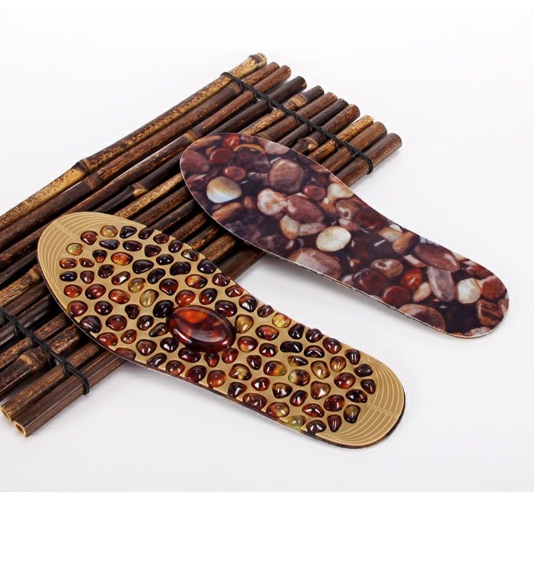 

Cobblestone Massage Insoles for Men Women Soft Rubber Therapy Acupressure Foot Pad Weight Lose Shoes Insert Feet Insole K350G, White;pink