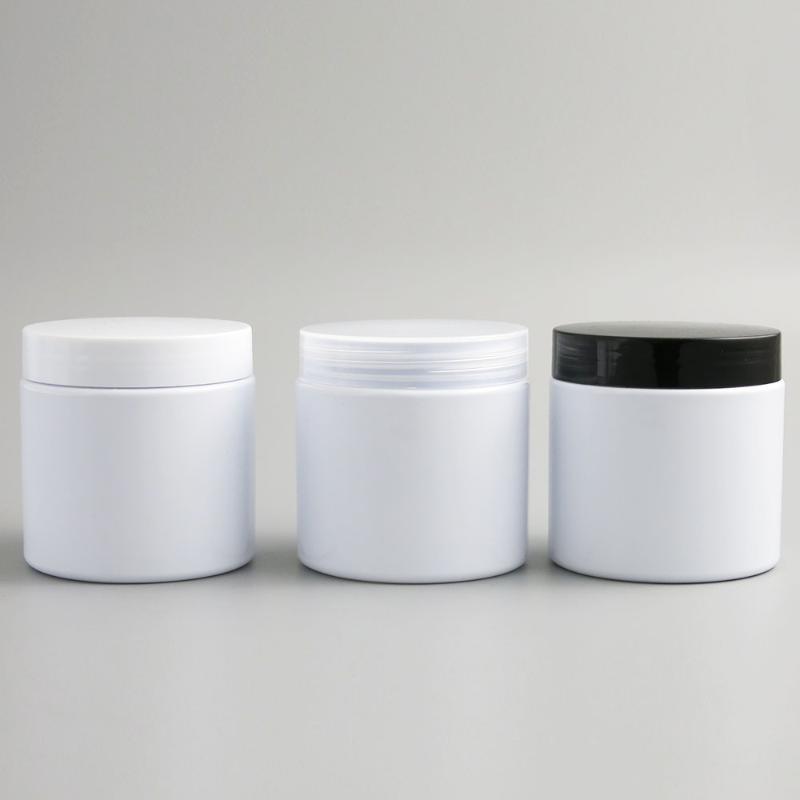

30 x Big 200ml PET White Black Cosmetic Cream Jar Pot 200g Lotion Container Hand Body Facial Skin Care Bottle with Plastic lid