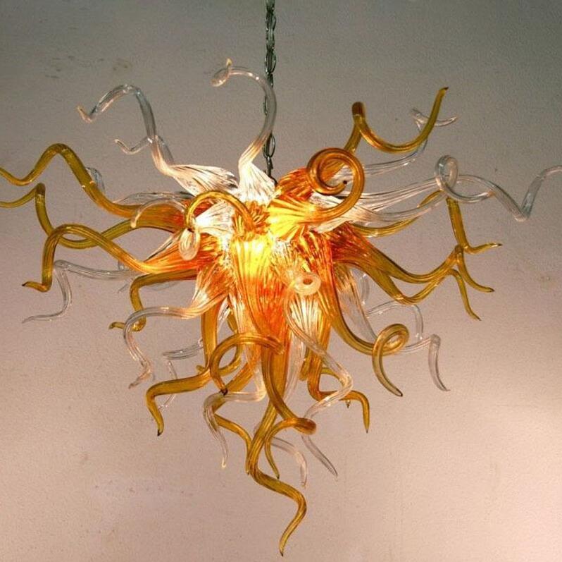 

Decoration Lights lamps Custom 100% Handmade Blown Glass Chandelier with LED Light small Colored Pendant Lights