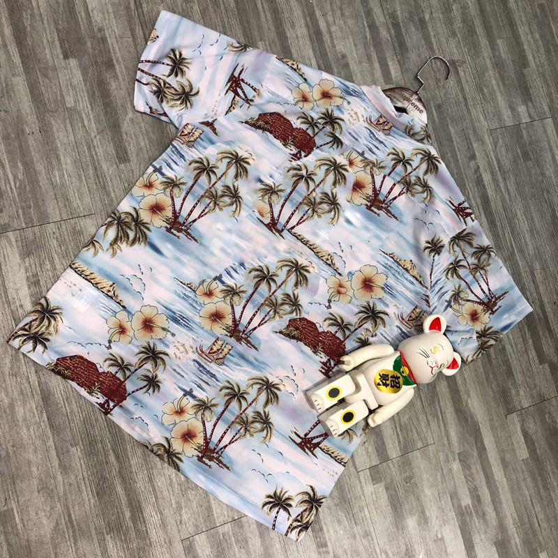 

Fashion-Coconut Tree Printing Shirt Summer Beach Men Women T Shirt Fashion Casual Street Holiday Hawaii Outwear Jacket HFLSCS040, White;black