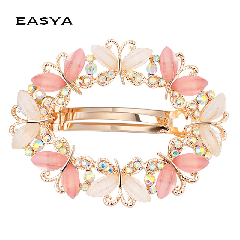 

EASYA 2020 New Fashion Butterfly Hair Clips For Women Girls Crystal Rhinestone Barrettes Hairpin Hair Accessories