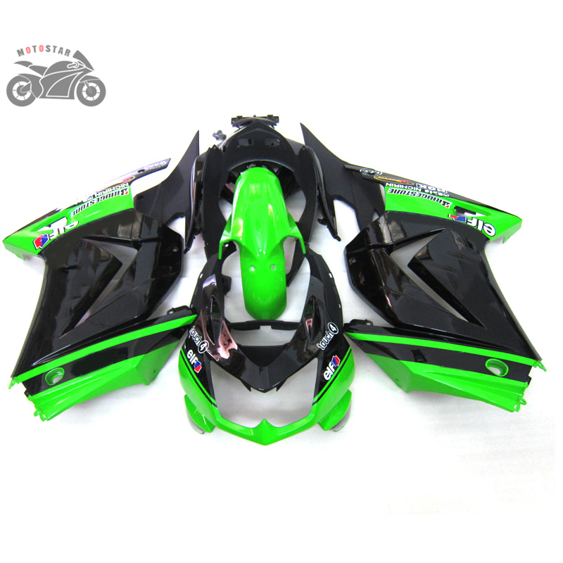 Kit de carénage complet ABS par injection pour Kawasaki Ninja 250R ZX250R ZX 250 2008-2014 EX250 08 09-14 kits de carénage de moto vert AB12